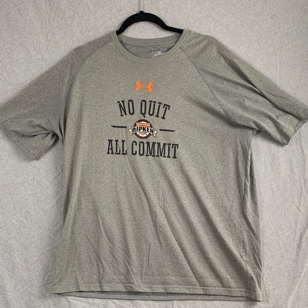 UNDER ARMOUR | XL LOOSE UNISEX T-SHIRT CAL RIPKEN | GREY BLACK ORANGE BALTIMORE